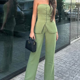 BRIA - Tweedelig Mouwloos Set met Knopen