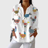 Lichte en kleurrijke bedrukte blouse
