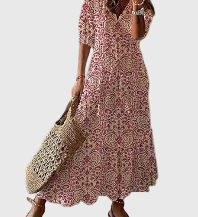 Amalia | Vintage Boho Maxi Zomerjurk