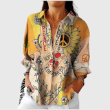 Lichte en kleurrijke bedrukte blouse