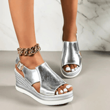 Baylie - Stijlvolle Metallic Sandalen