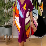 Rianna - Jurk met Abstracte Print