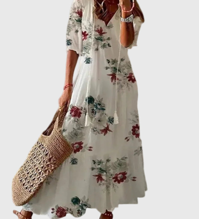 Amalia | Vintage Boho Maxi Zomerjurk
