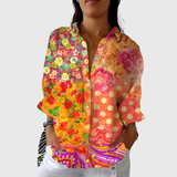 Lichte en kleurrijke bedrukte blouse