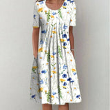 Hailey | Elegante en casual bloemenjurk met zakken