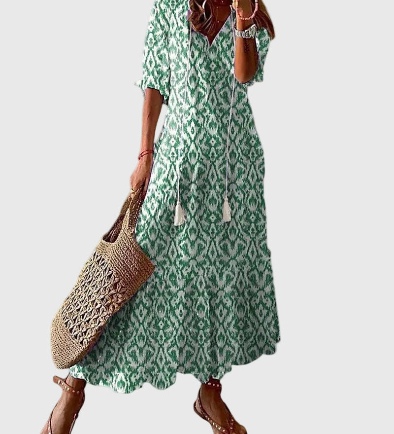 Amalia | Vintage Boho Maxi Zomerjurk