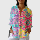 Lichte en kleurrijke blouse met print