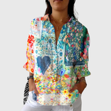Lichte en kleurrijke bedrukte blouse