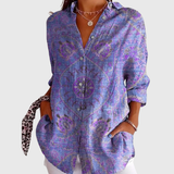 Lichte en kleurrijke bedrukte blouse