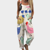 Comfortabele gedrukte overall