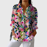 Lichte en kleurrijke bedrukte blouse