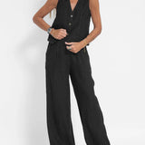 Aira - Ensemble Gilet Met Knopen & Brede Broek