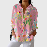 Lichte en kleurrijke bedrukte blouse