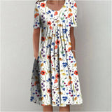 Hailey | Elegante en casual bloemenjurk met zakken