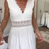 Circe - Kant Camisole Jurk met V-hals