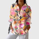 Lichte en kleurrijke bedrukte blouse