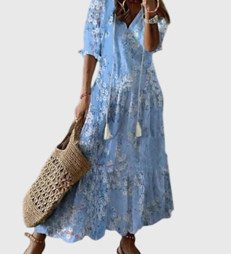 Amalia | Vintage Boho Maxi Zomerjurk