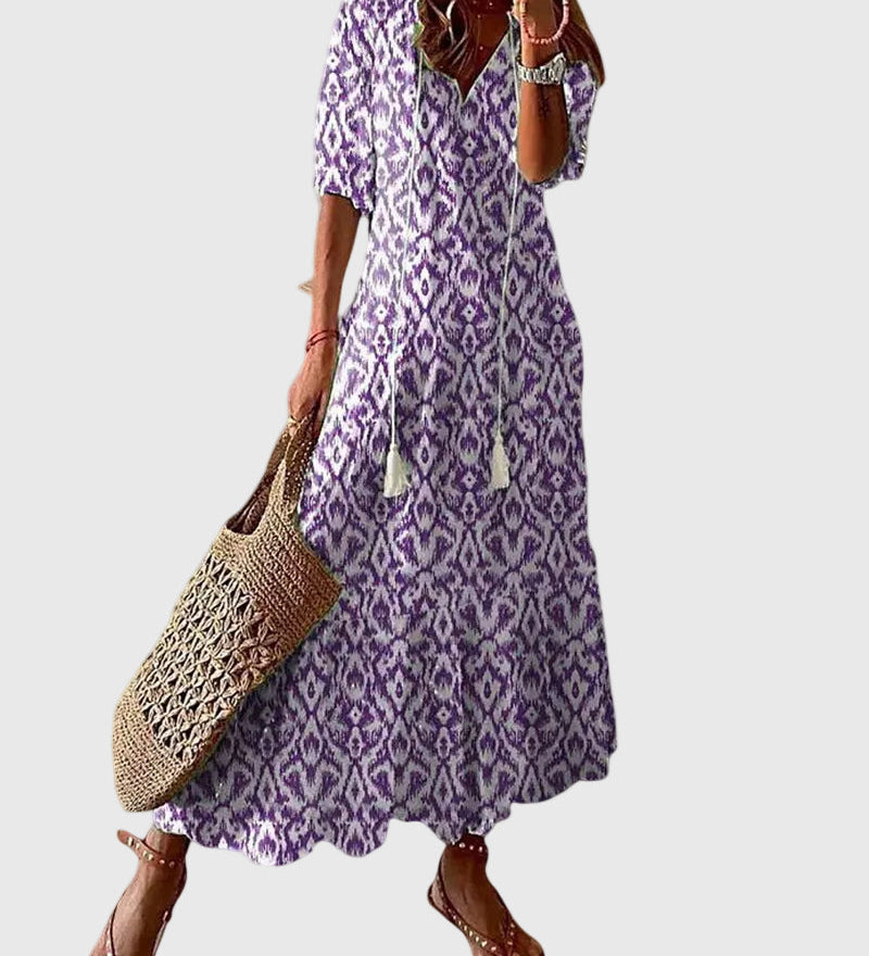 Amalia | Vintage Boho Maxi Zomerjurk