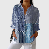 Lichte en kleurrijke bedrukte blouse