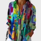 Lichte en kleurrijke bedrukte blouse