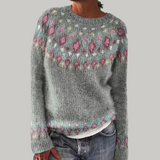 Candace | Trui van Gebreide Stof met Patroon