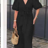 LYNORA | ELEGANTE MIDI JURK MET V-HALS