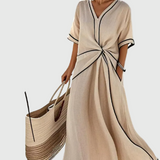 Helena | Maxi Jurk Drapé Zijkant