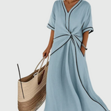 Helena | Maxi Jurk Drapé Zijkant