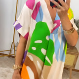 Rianna - Jurk met Abstracte Print