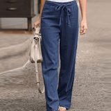 Joleen - Dames Ontspanningbroek met Koord en Elastische Taille