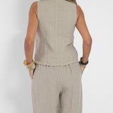 Aira - Ensemble Gilet Met Knopen & Brede Broek